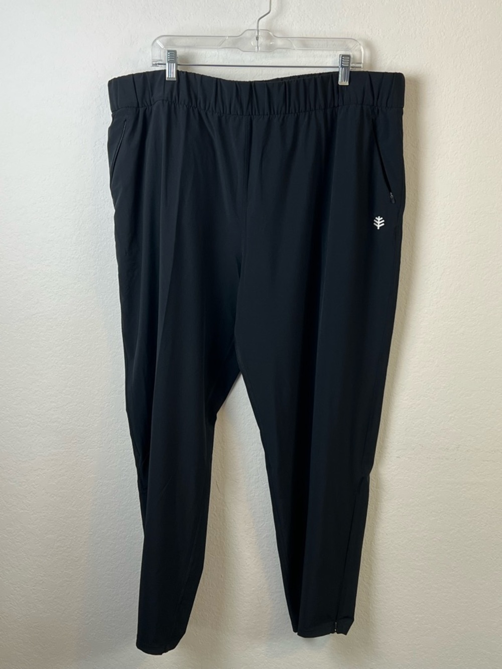 Coolibar UPF 50+ Black Zipper Ankle Athletic Pant XXL